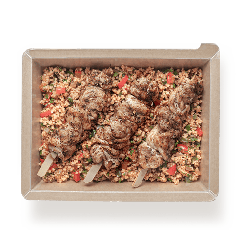 Κοτόπουλο σουβλάκι με αρωματικό κους κους