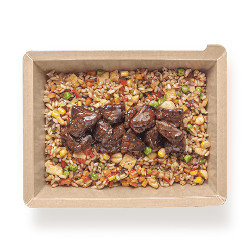Best Μοσχάρι με λαχανικά teriyaki και καστανό ρύζι Online In Athens - meallion