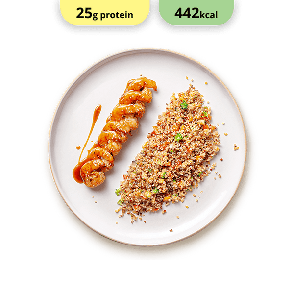 Best Stir fry με γαρίδες, κινόα, λαχανικά και σάλτσα teriyaki Online In Athens - meallion